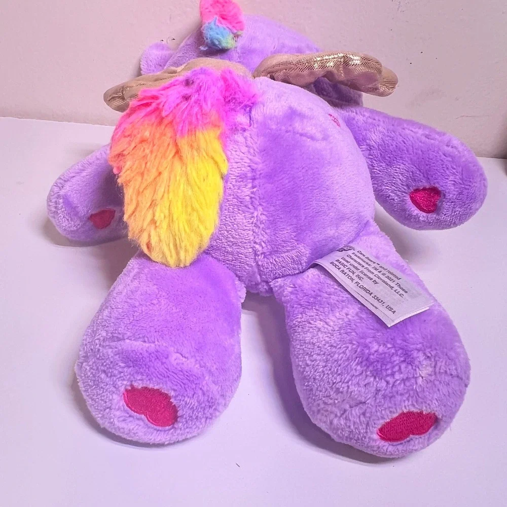 Care Bears 9in‎ Togetherness Bear Pegasus Plush Purple Rainbow Gold Wings